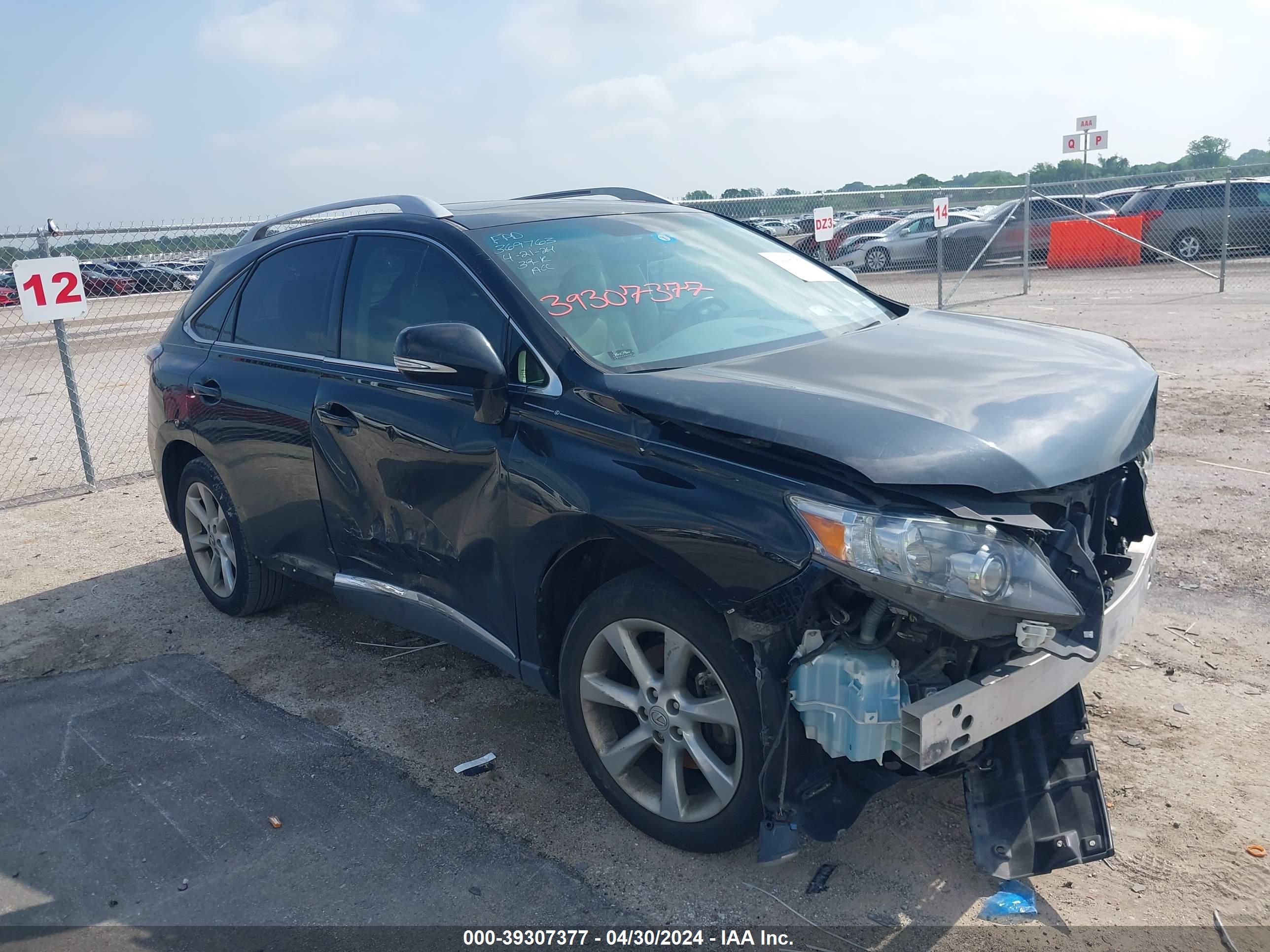 2011 LEXUS RX 350 — VIN 2T2ZK1BA3BC062316 — photo 1 of 11