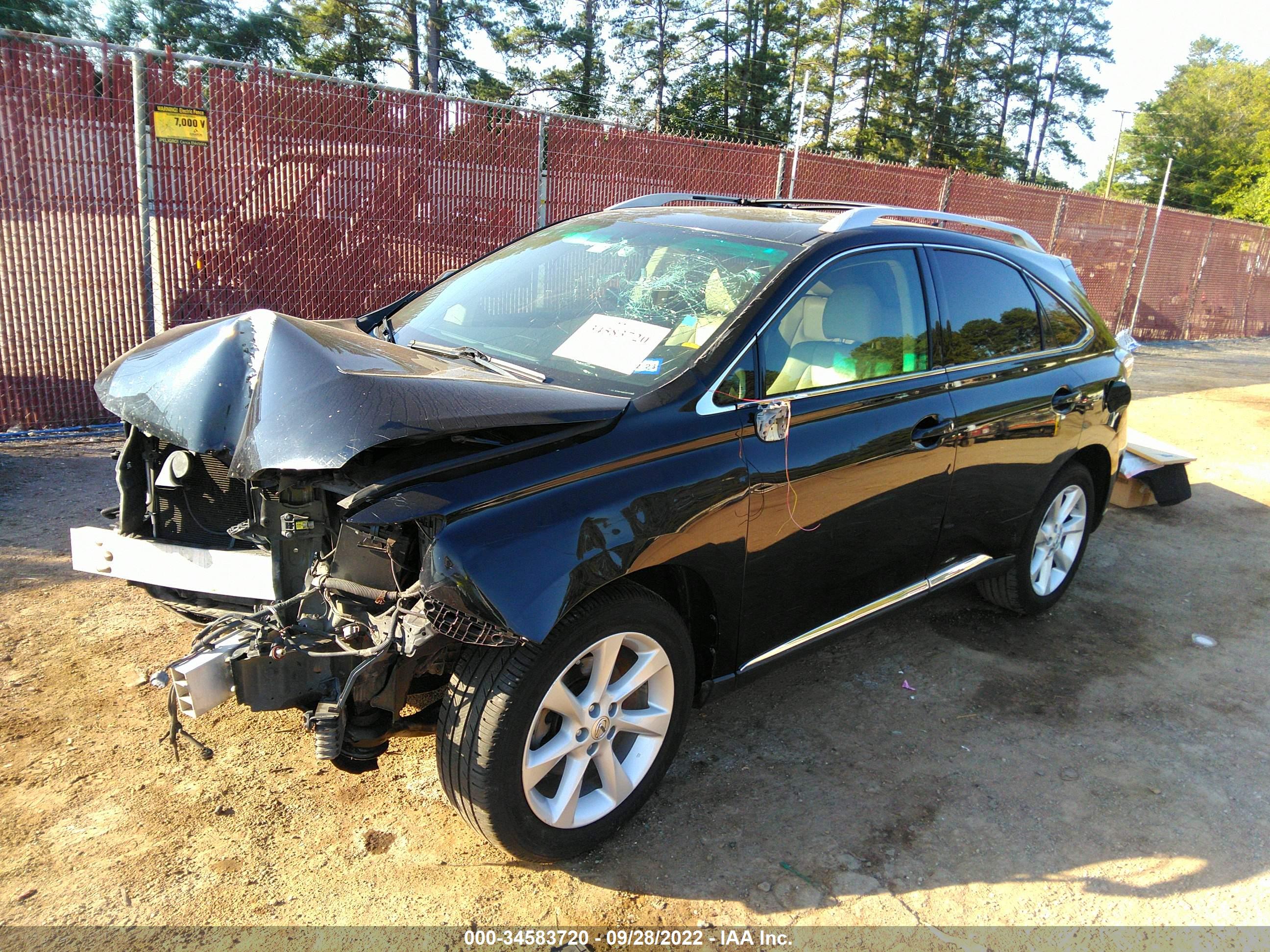 2012 LEXUS RX 350 — VIN 2T2ZK1BA5CC075778 — photo 2