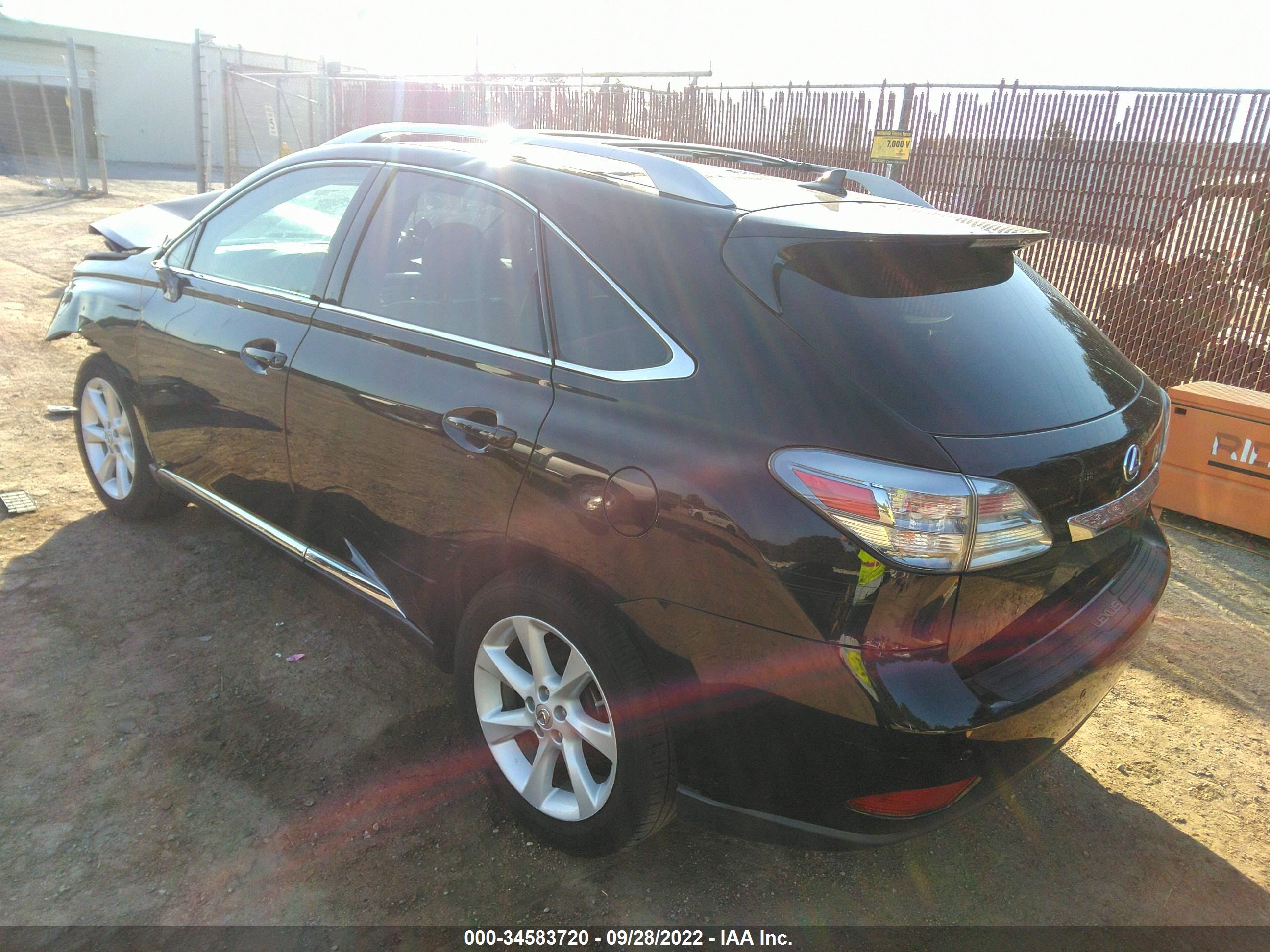 2012 LEXUS RX 350 — VIN 2T2ZK1BA5CC075778 — photo 3