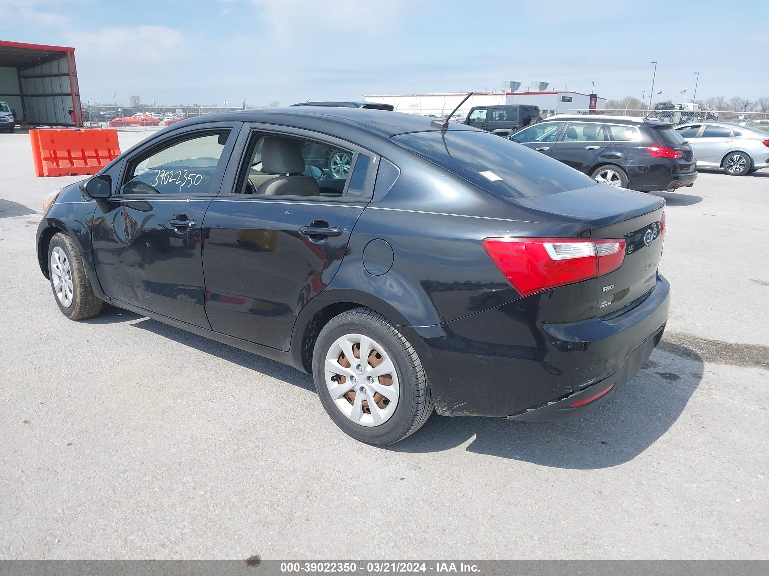 2012 KIA RIO — VIN KNADM4A30C6047551 — photo 3