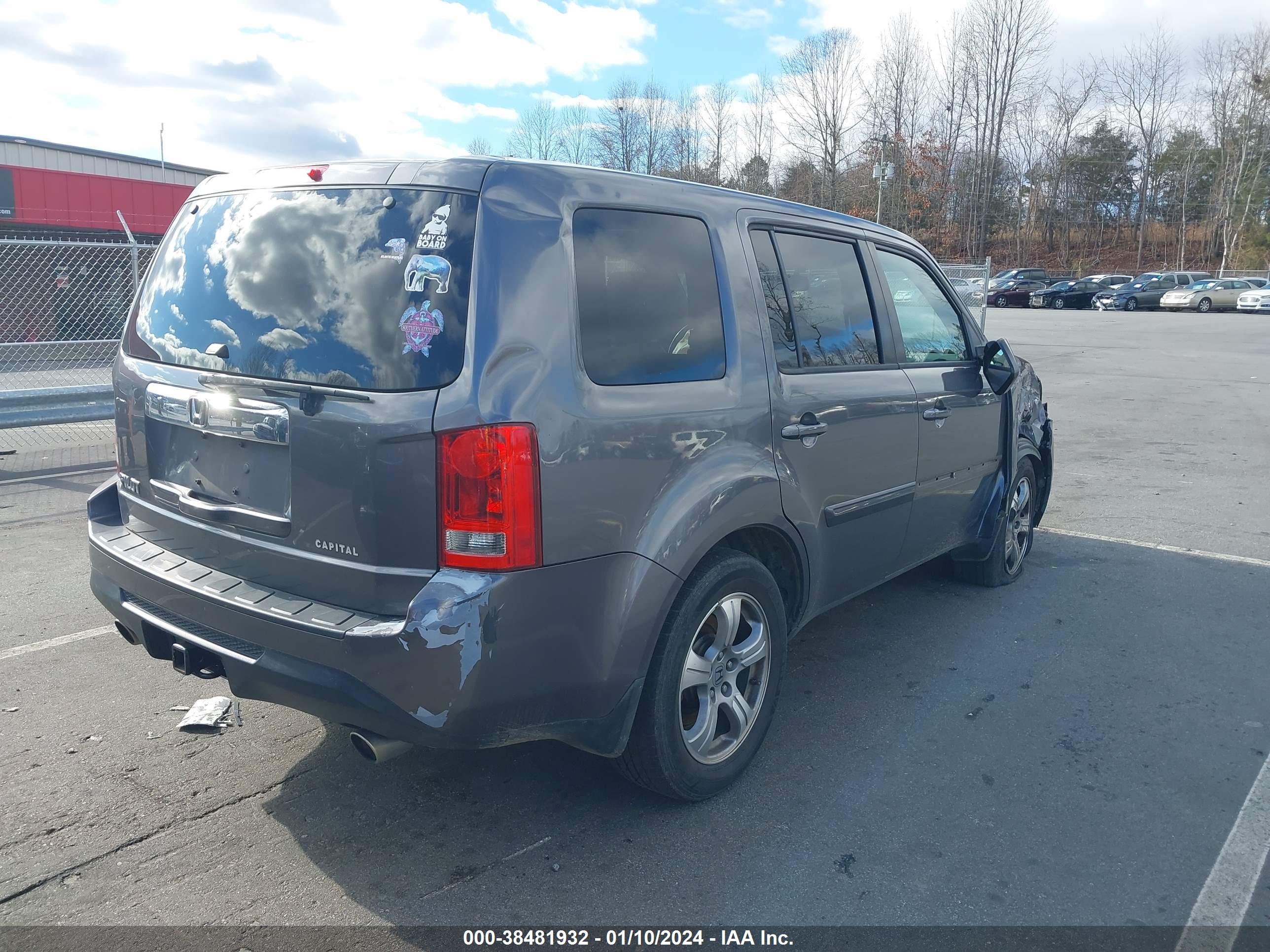 2014 HONDA PILOT — VIN 5FNYF3H53EB011487 — photo 4