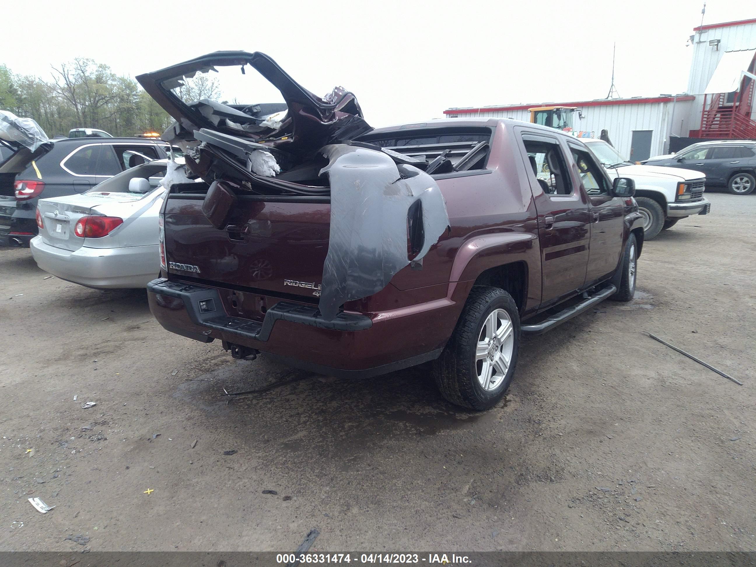 2012 HONDA RIDGELINE — VIN 5FPYK1F55CB451833 — photo 4