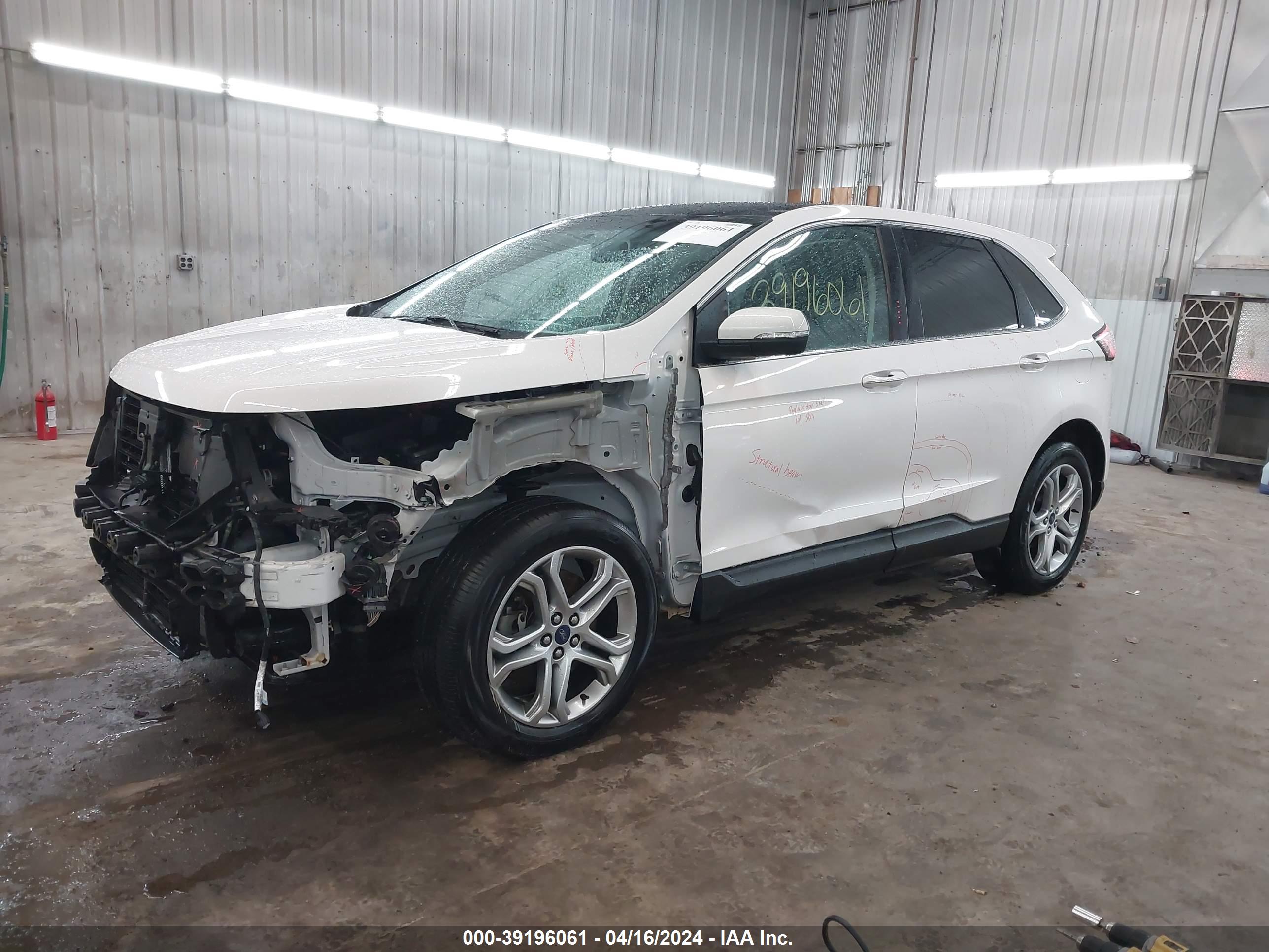 2016 FORD EDGE — VIN 2FMPK4K99GBC23931 — photo 2